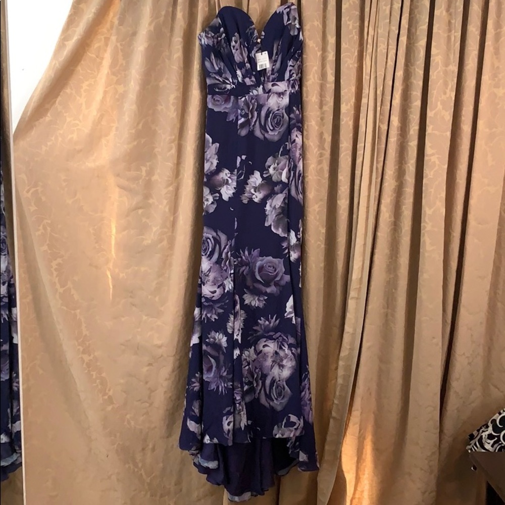 Purple Cornflower Mermaid Gown